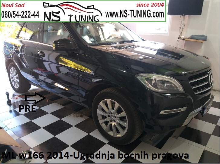 ml w166 mercedes bocni pragovi ugradnja novi sad beograd ns tuning servis 2012 2013 2014 2015 2016 godiste